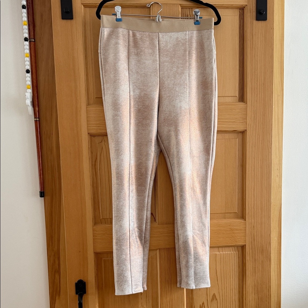 Anthropologie Rose Gold Ankle Pants